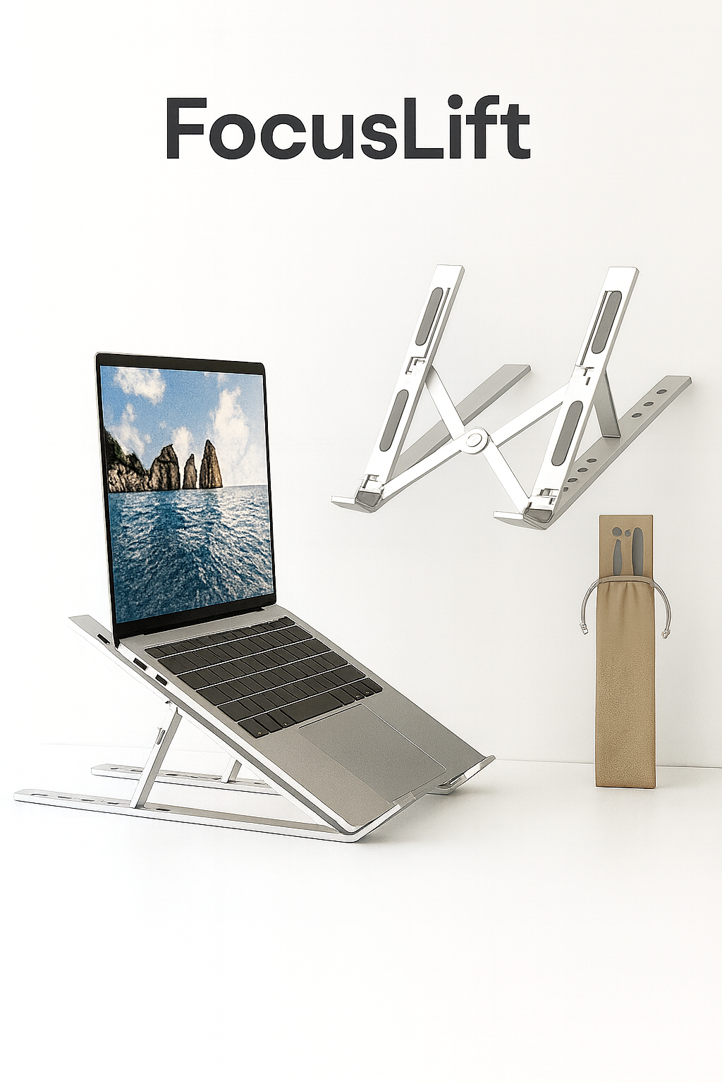 FocusLift™ - Le support d'ordinateur qui libère ton dos et ton esprit